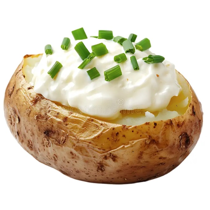 Papa Asada con Sour Cream