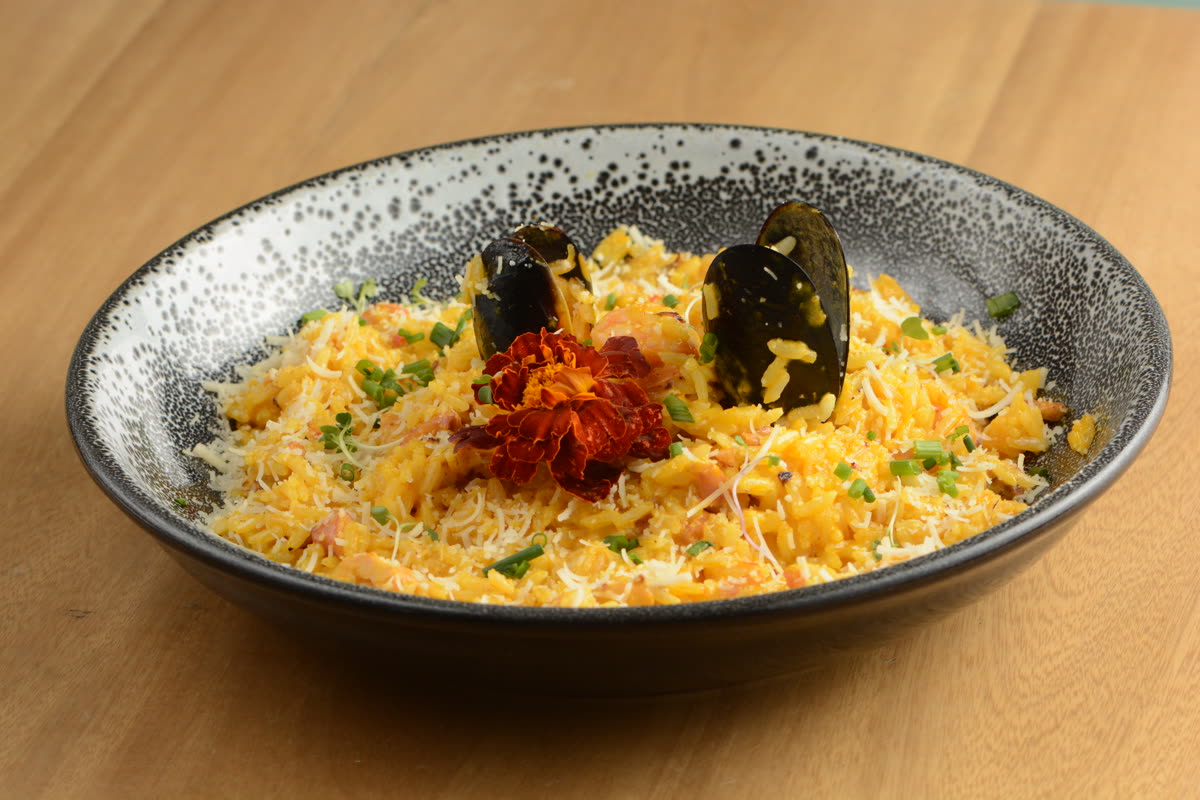 Arroz cremoso de mariscos